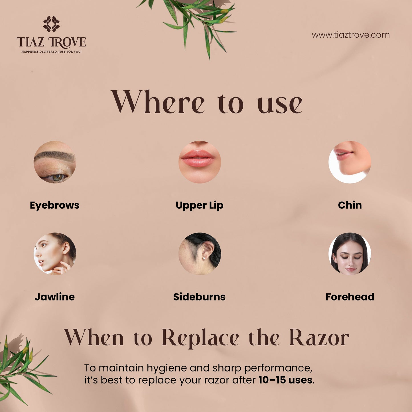 Advanced Nano-Coated Face Razor | Pack of 3 | TiazTrove