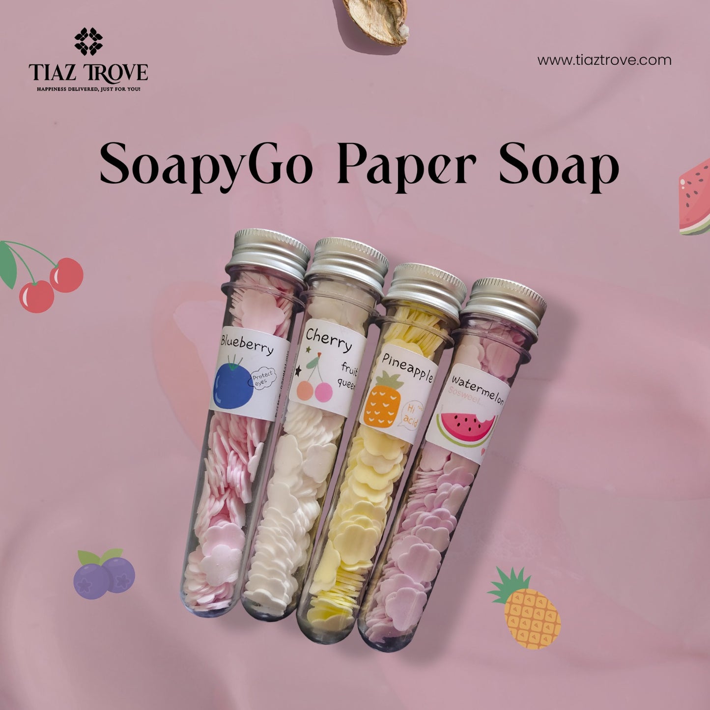 SoapyGo – Paper Soap | Pack of 4 | TiazTrove