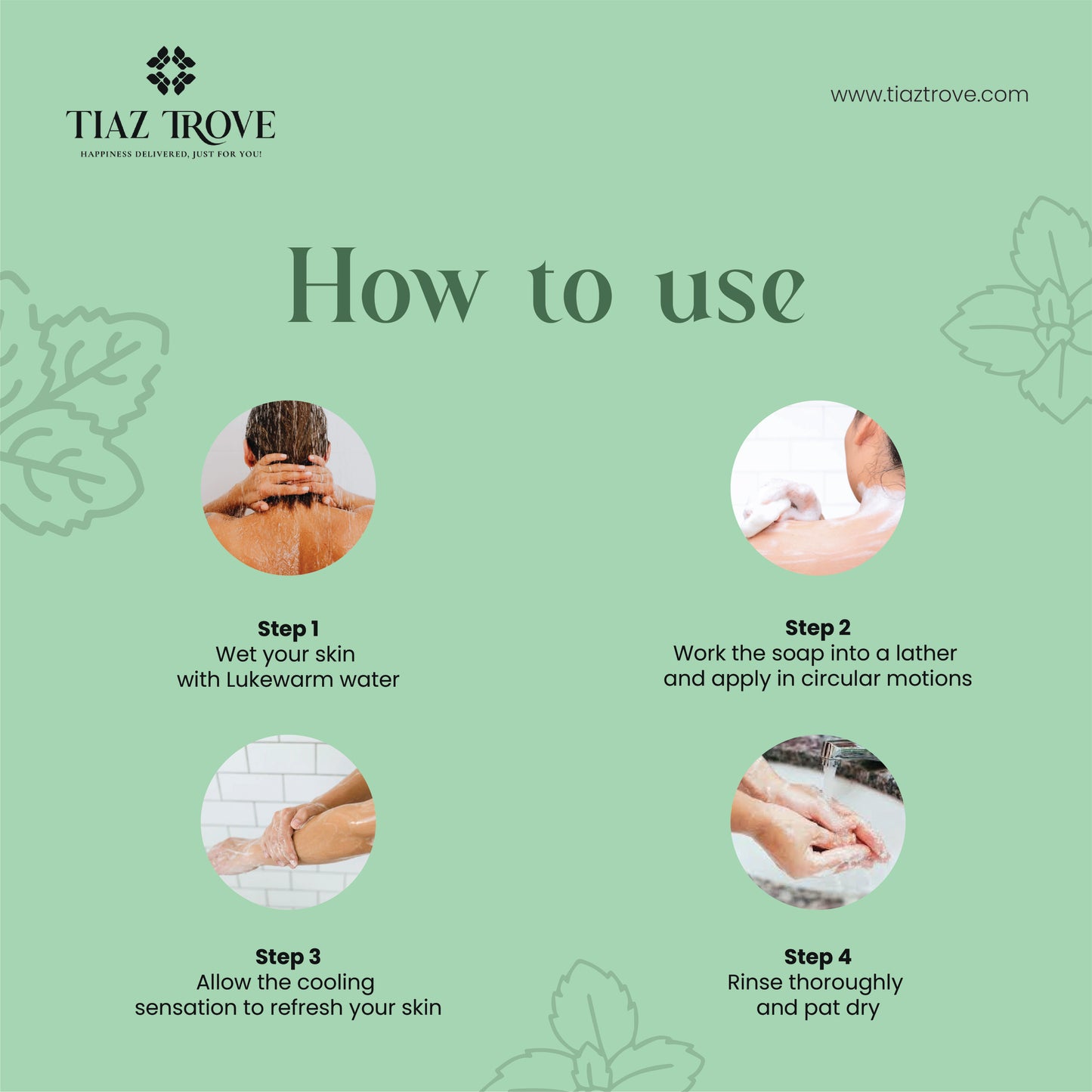 Handmade Peppermint Soap | Cooling, Refreshing & Energizing Cleanse | TiazTrove Skincare