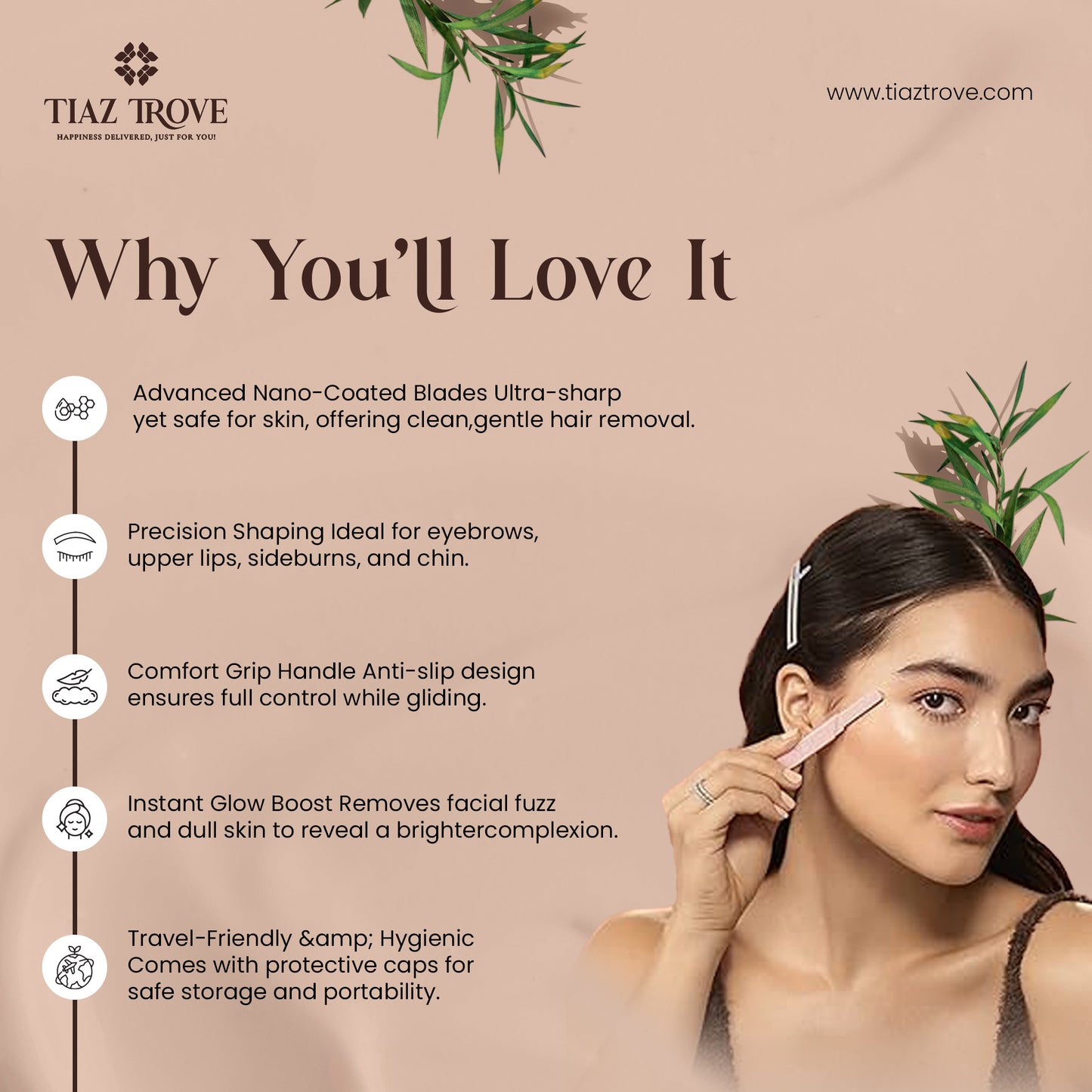 Advanced Nano-Coated Face Razor | Pack of 3 | TiazTrove