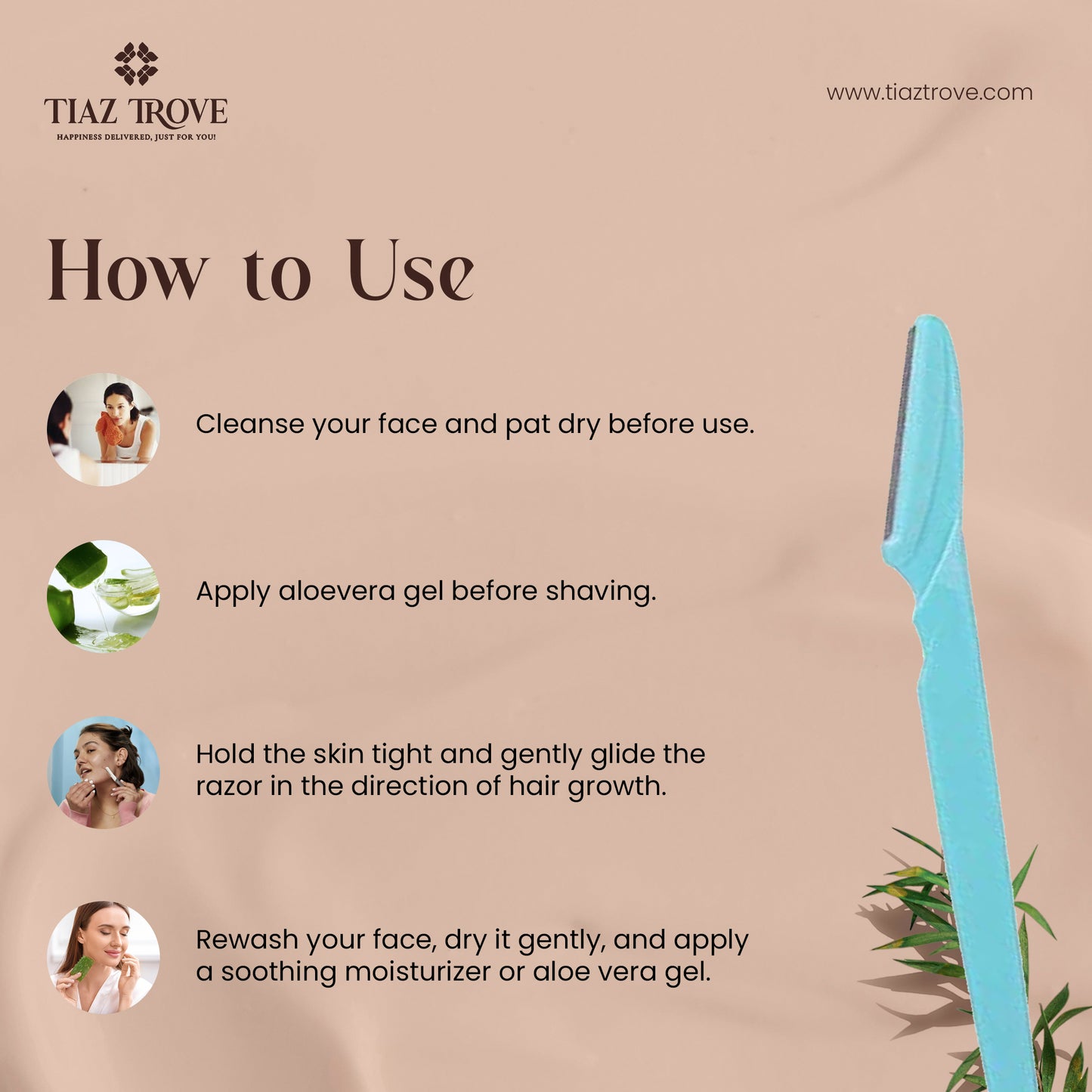 Advanced Nano-Coated Face Razor | Pack of 3 | TiazTrove