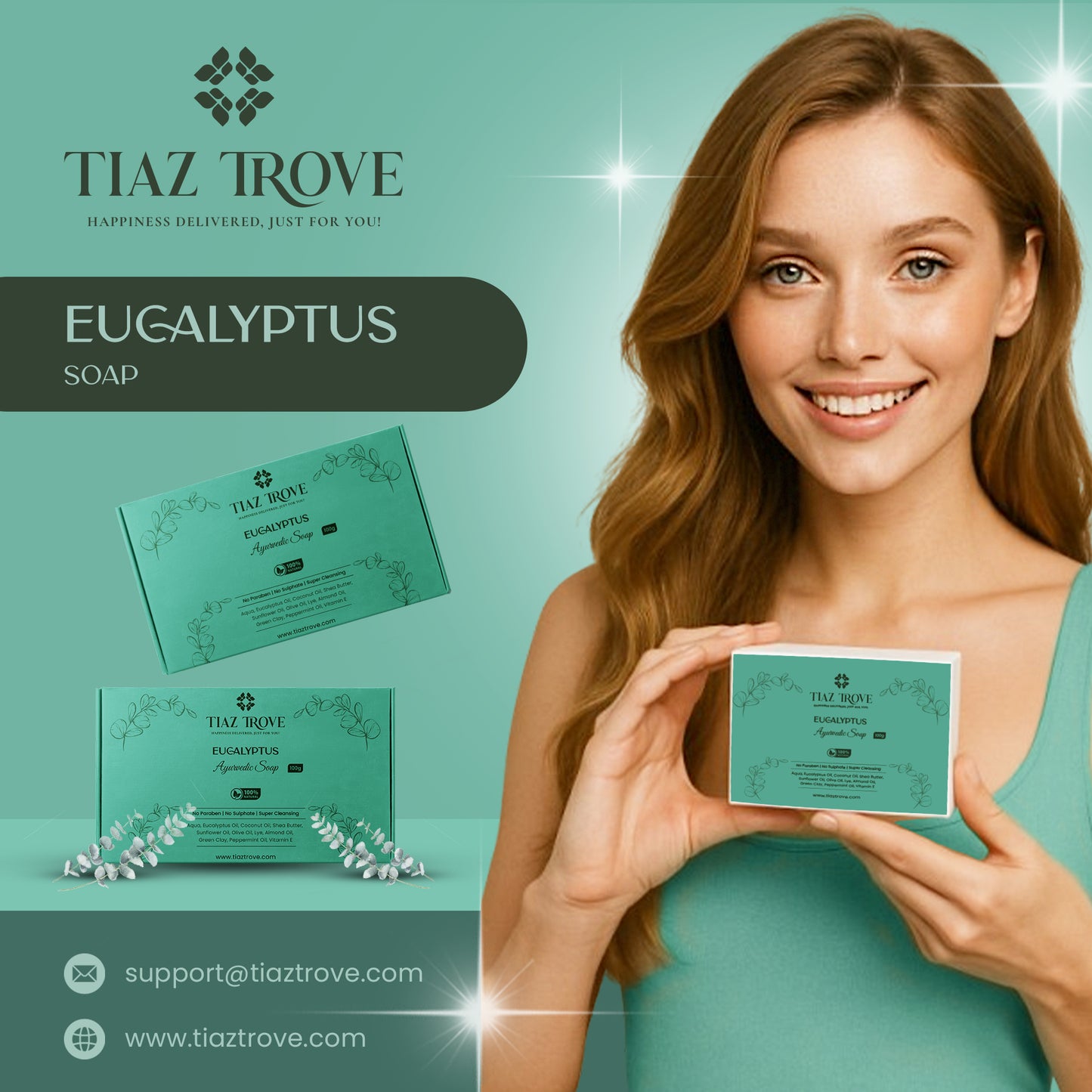Handmade Eucalyptus Soap | Refreshing & Skin-Soothing Care | TiazTrove Skincare