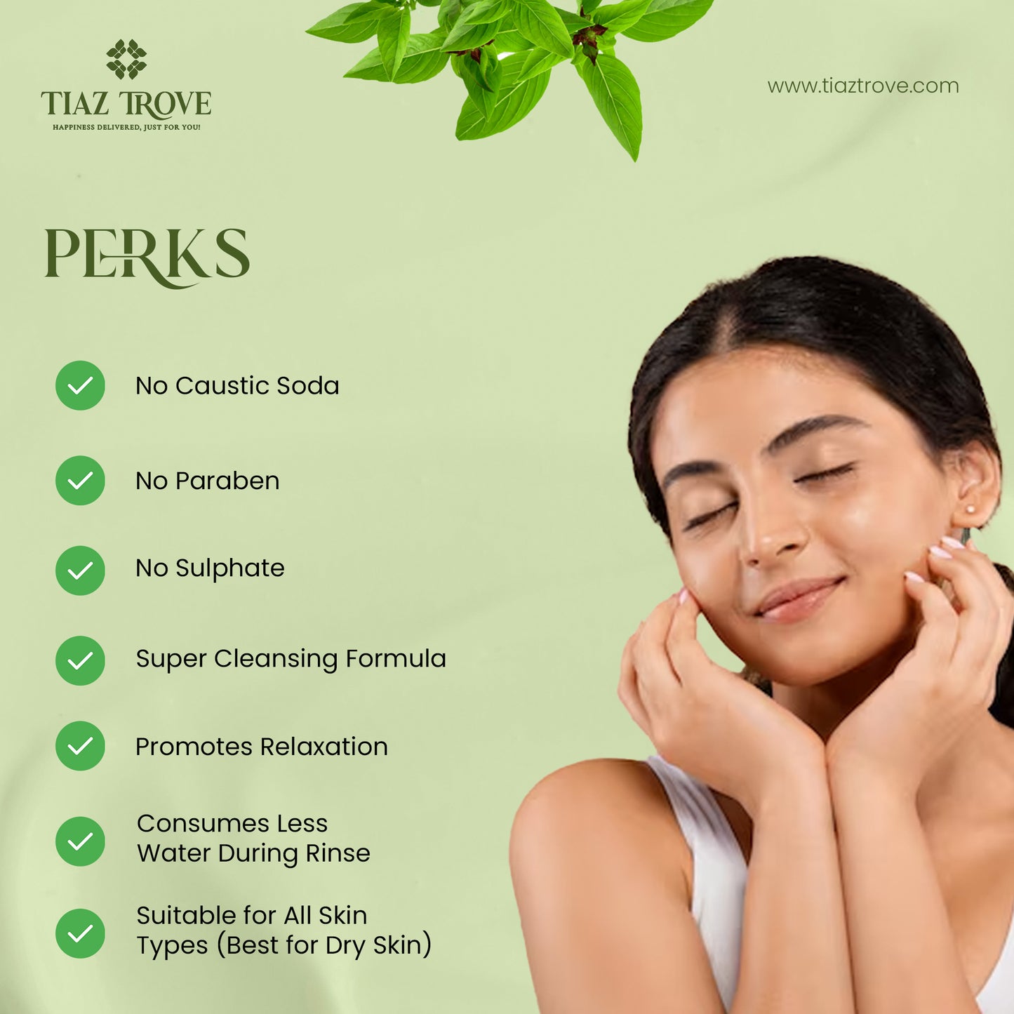 Handmade Neem Tulsi Aloe Vera Soap | Anti-Acne & Herbal Skin Purifier | TiazTrove Skincare